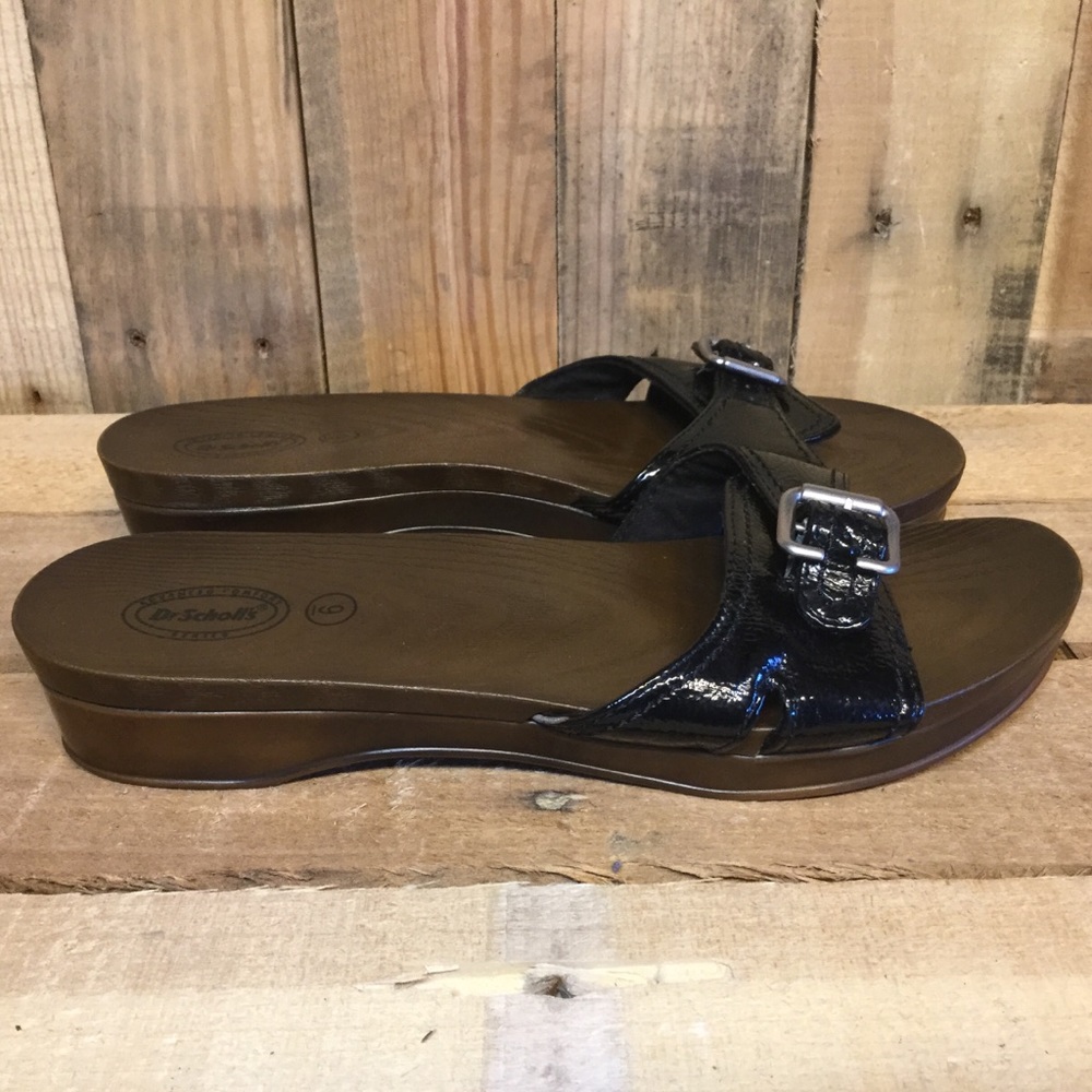 Dr scholls patent leather sandal